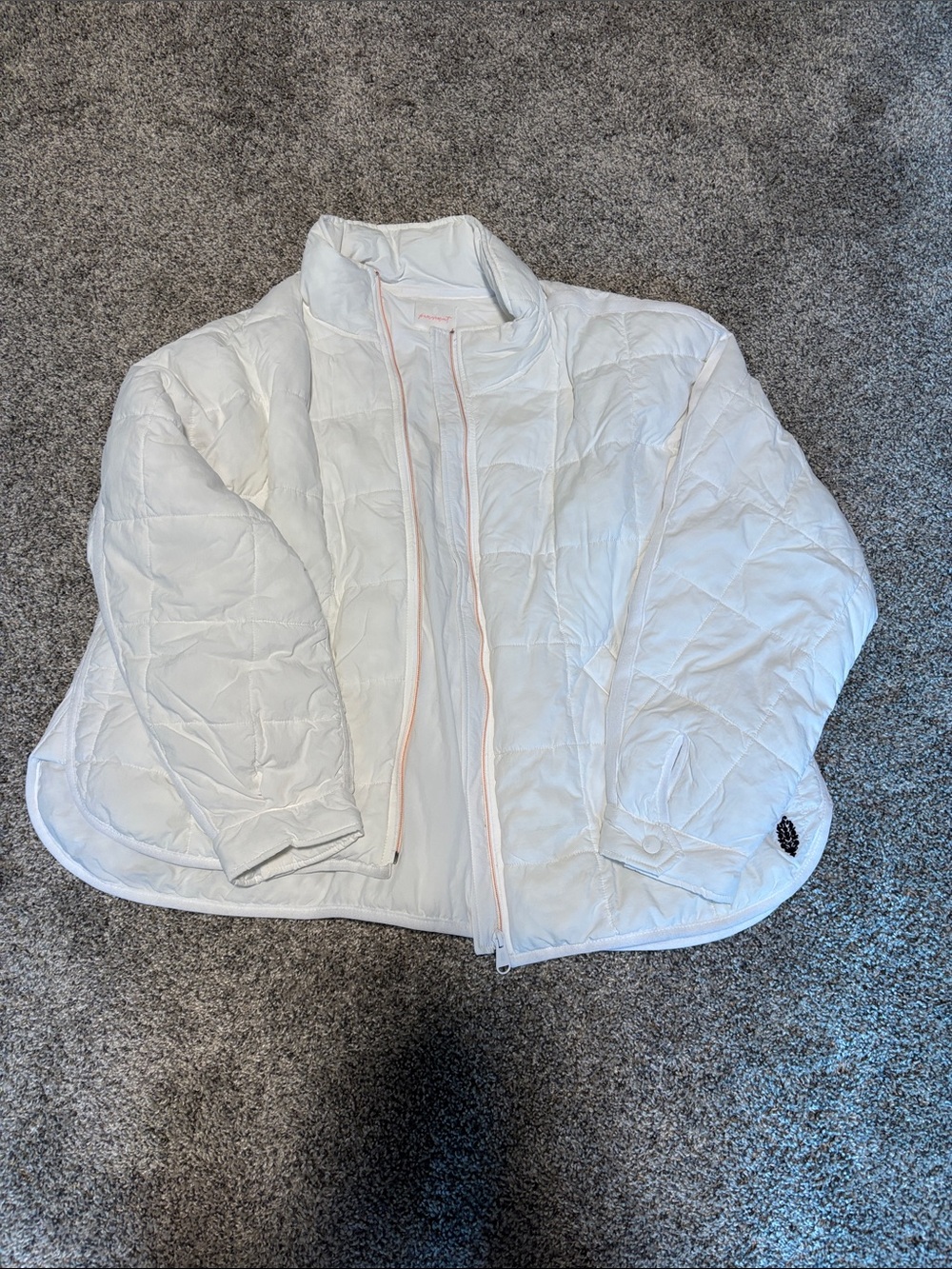 Free People Movement Lightweight White Quilted Jacket